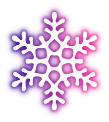 Collection of snowflake neon