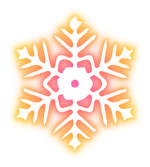 Collection of snowflake neon