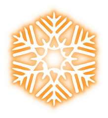 Collection of snowflake neon