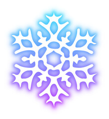 Collection of snowflake neon