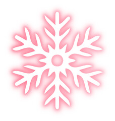 Collection of snowflake neon