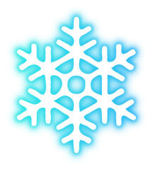 Collection of snowflake neon
