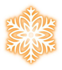 Collection of snowflake neon