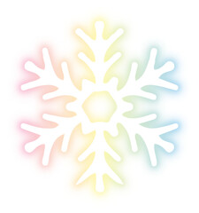 Collection of snowflake neon