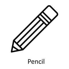 Pencil  vector   outline Icon Design illustration. Work in progress Symbol on White background EPS 10 File