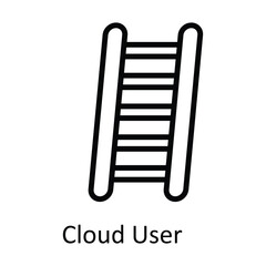 Ladder  vector   outline Icon Design illustration. Work in progress Symbol on White background EPS 10 File