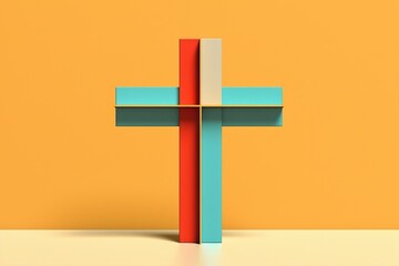 Naklejka premium modernist Christian cross design