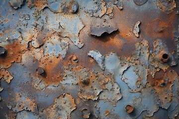 A close up of a rusty metal texture surface Generative AI 