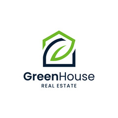 Modern logo combination of house and leaves. It is suitable for housing logos.