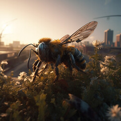 bee hyper bee, illustration, Generative AI