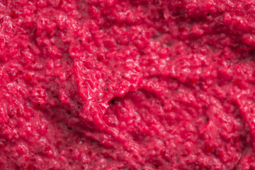 Berry yoghurt ice cream. Smoothies from fresh fruits and berries. Ice cream texture. Delicious sweet dessert close-up as a background.