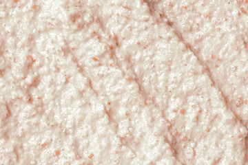 Baby food close-up. Porridge for newborns. Background food texture for kids. Milk mixture.