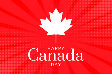 happy canada day background design with text. greeting card for Canada independence day