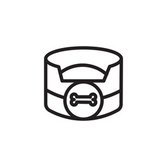 Dog Bowl Pet Outline Icon