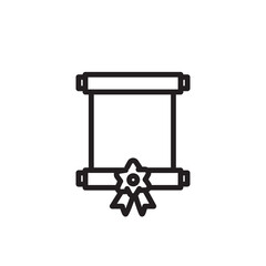 Dog Champ Diploma Outline Icon