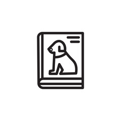 Pet Book Dog Outline Icon