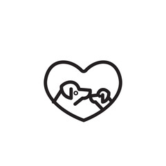 Pet Cat Dog Outline Icon