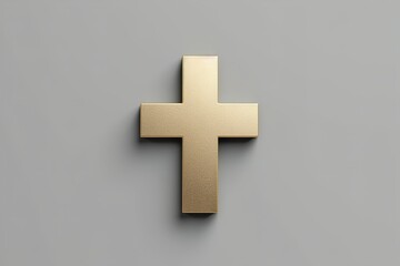 Fototapeta premium minimalist cross design on simple background 