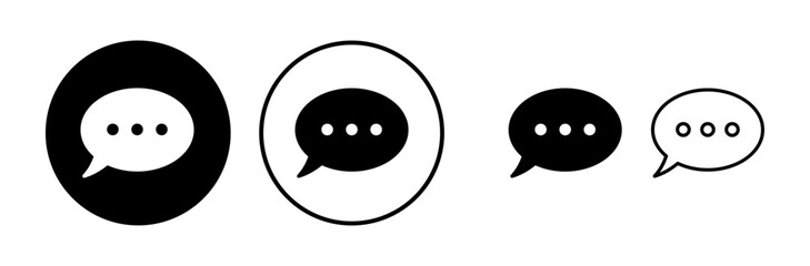 Fototapeta premium Chat icon vector. Chat Icon in trendy flat style isolated. Speech bubble symbol for web design