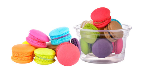 colourful french macaroons or macaron on transparent png