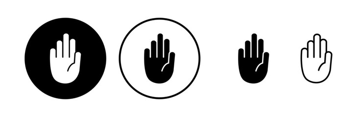 Hand icon vector. hand symbols. palm