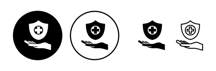 Health insurance icon vector. medical insurance icon