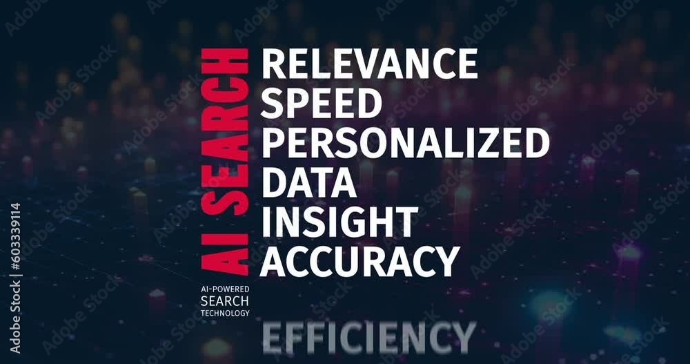 Canvas Prints ai search revealed: dynamic word cloud animation of ai-powered technology
