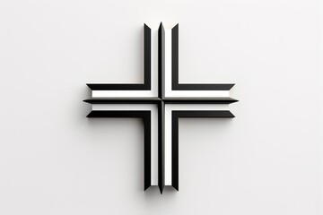 minimalist cross design on simple background 