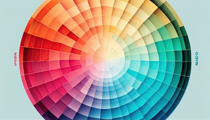 color chart rainbow round circle Abstract and Elegant Modern AI-generated illustration