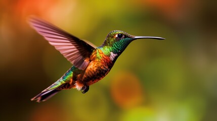 Fototapeta na wymiar photo of beautiful and vibrant hummingbird