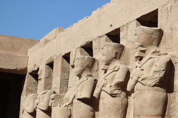 Ancient egyptian statue at Karnak temple in Luxor, Egypt 