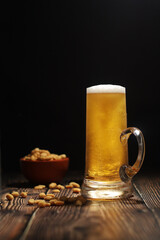 A mug with traditional German lager beer