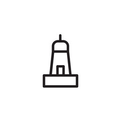 Beacon Lighthouse Sea Outline Icon