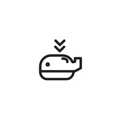 Sea Sealife Whale Outline Icon