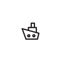Beach Bigship Ferry Outline Icon