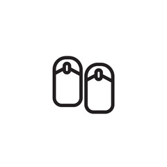 Beach Sandal Sea Outline Icon