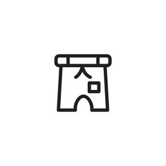 Beach Sea Shorts Outline Icon