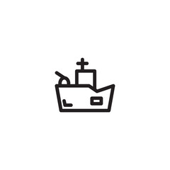 Ship Vessel Army Outline Icon