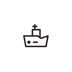 Ship Vessel Army Outline Icon