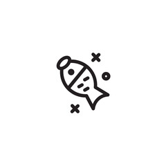 Asia Fish Sea Outline Icon
