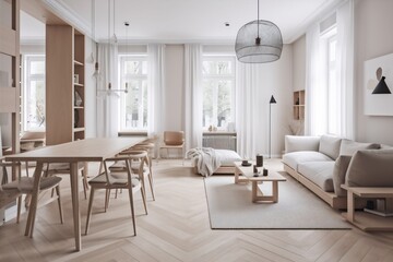 Fototapeta na wymiar interior house green chair elegant armchair living room floor decoration architecture space modern light. Generative AI.