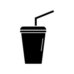 Carbonated soft drink cup vector icon illustration on white background..eps