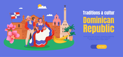 Dominican Republic Horizontal Ad Poster