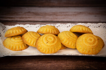 Traditional eid maamoul or mamoul cookies with dates, nuts, and jam, Arabic sweets for Aid al-Fitr and easter, High quality photo