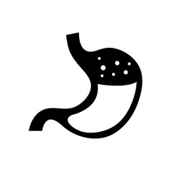 Human stomach vector icon, digestion simple illustration on white background..eps