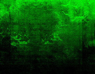 Fototapeta premium Vibrant Wall Concrete Grunge Texture in Light Green and Dark Colors. Ideal for Energetic, Action-Packed Designs, Youthful Posters, Gaming Graphics, and Dynamic Website Backgrounds