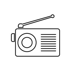 radio icon vector logo illustration on white background.