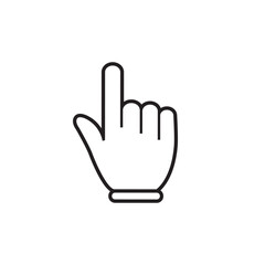 Click hand cursor icon vector. Finger pointer symbol concept