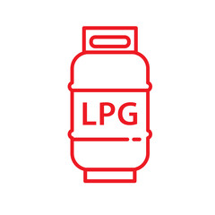 LPG icon vector logo design template flat style