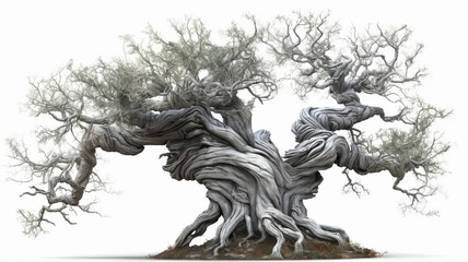 Twisted Tree with White Background